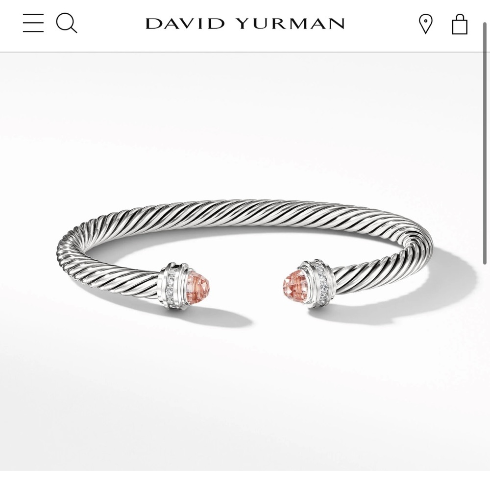 David Yurman Cable Classics Morganite & Diamonds 5 mm